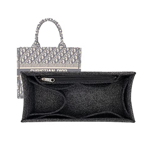 Lckaey Christian for Dior Sacola de livro grande bolsa organizadora inserir dior livro tote insert2008preto cinza-G