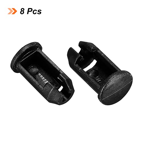 PATIKIL Camping Chair Foot, 8 Pack 12mm 13mm Tubing Dia Detachable Anti-Slip Stool Feet Stopper Replacement for Hiking Black - Image 3