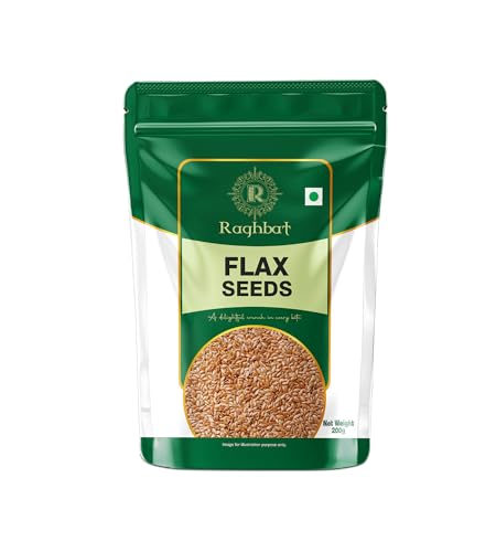 Image of Raghbat Pure Flax Seeds, 200g, Rich in Protein & Dietary Fibre, Source of Iron