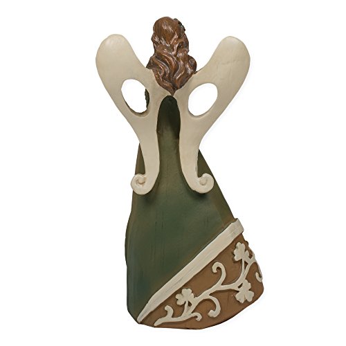 Roman Giftware Inc, Irish & Celtic Collection, 7" H Woodcut Irish Angel Figure,Religious, Inspirational, Durable (7X3X2) #TOP4