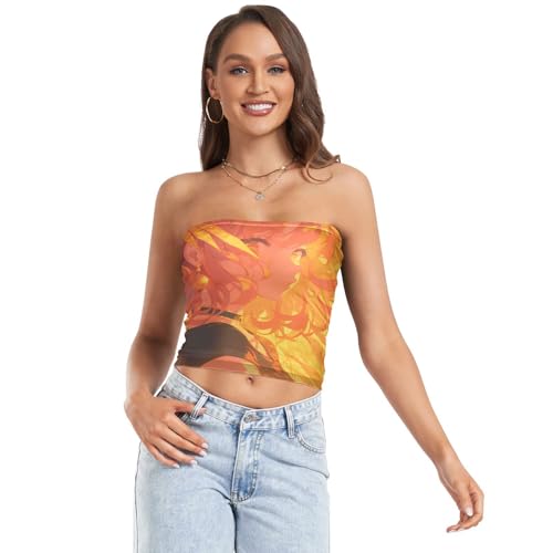 Golden Girl Women's Crop Tops Fashion Tube Top Bra Tube Crop Top for Teen Party