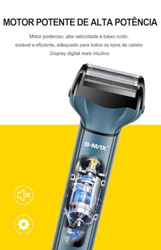 Kit Aparador de Pelos Multifuncional 3 EM 1 Sem Fio Bivolt B-MAX BM-C034