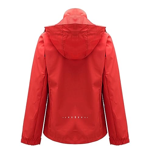 Gabardina impermeable para mujer con capucha desmontable 2