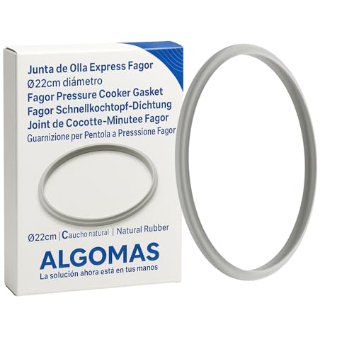ALGOMAS® Junta de Olla Express Fagor | Ø22cm diámetro - Caucho natural | FAG-009 | Desmoldadas a mano | Goma Olla Express Fagor (1 Unidad)