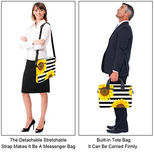 Sac ordinateur 13 pouces antichoc Sunlower jaune à rayures