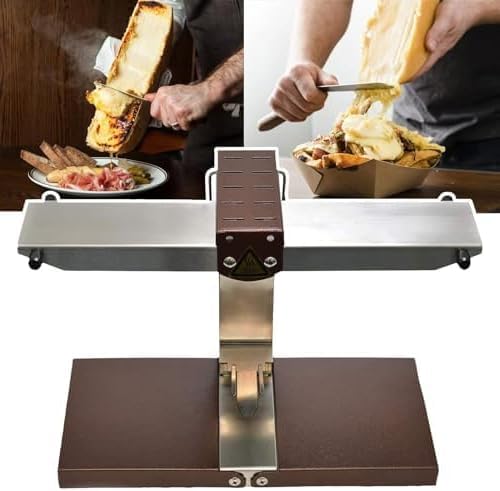 900W Commercial Raclette Grill, Rapid Heating Electric Cheese Melter with Adjustable Temp Control, Nonstick Plate for Restaurant Dining & Party Cooking
