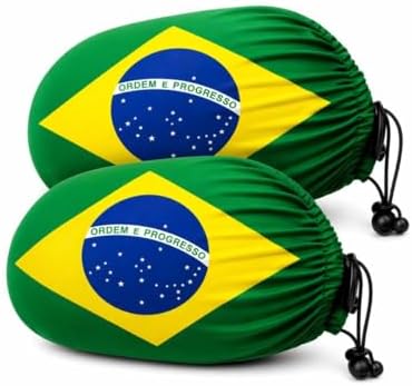 Capa para Retrovisor Bandeira do Brasil Kit com 2 Peças