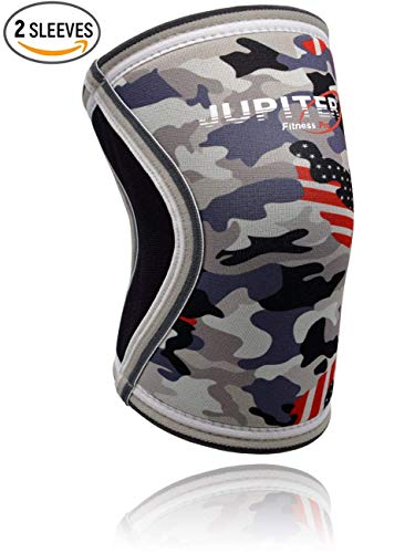 Image of Knee Sleeves (1 Pair), 7mm Compression Knee Braces for Squats,Weightlifting,Powerlifting,Cross Training for Men & Women (Medium)