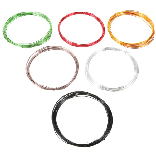 BEBEMOKO Aluminum Bonsai Wires 6pcs Heavy Duty Plant Tie Wire Dark for Bonsai Tree Training