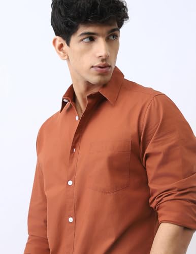 Image of Urbano Fashion Men's Cotton Full Sleeve Regular Fit Casual Solid Shirt