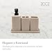 Imagen de ZCCZ Juegos de Accesorios de baño 4 Piezas Beige con Dispensador de jabón