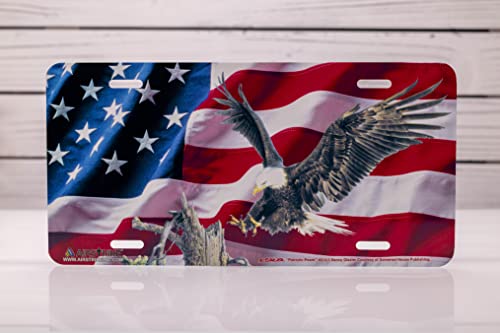 Eagle Flag License Plate, American Flag License Plate, Eagle Front License Plate Made In Usa By Airstrike License Plates (Made Of Metal)-6512 #TOP2