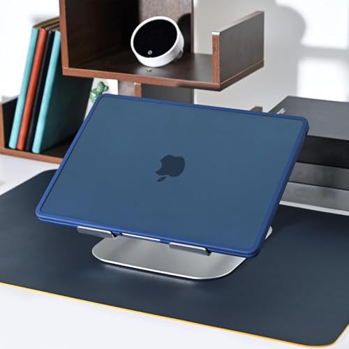 Image of BlueSwan Case Compatible for MacBook Air 13.6 inch M3 M2 A3113 A2681, Released in 2022 2024, Anti-Rupture Shockproof Matte Anti-Fingerprint Hard Shell Cover - Frosted Midnight