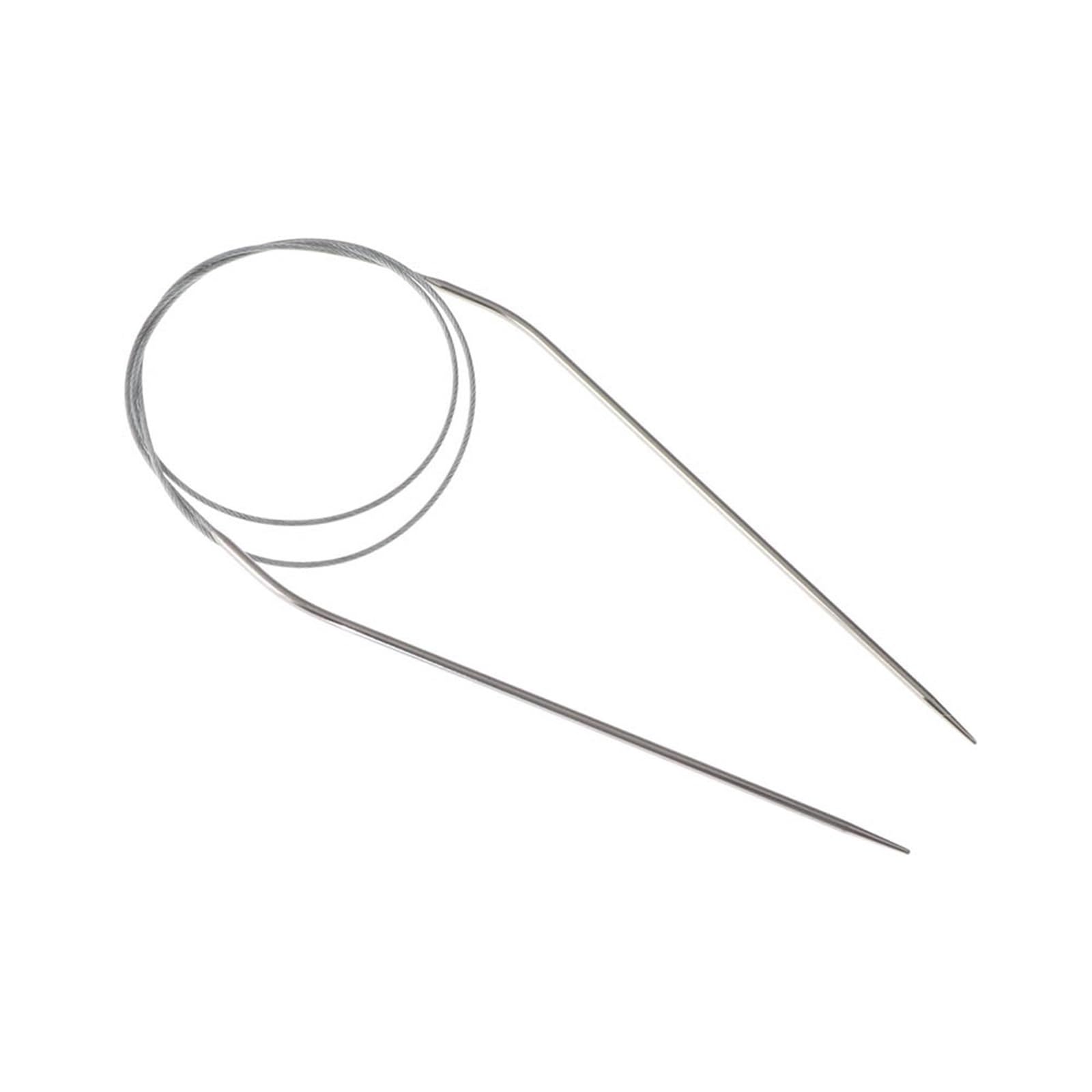 Knitting Needles 80/100cm Stainless Steel Circular Needle Round Weaving Knitting Needles Handmade Crochet Hook DIY Crafts Household Sewing Pins(80cm-2.25mm)