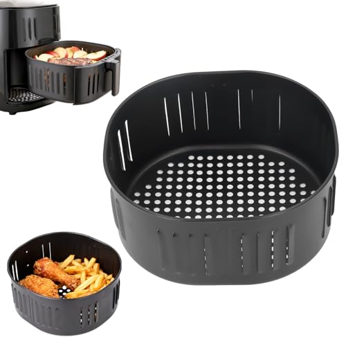 Cestello di Ricambio per Friggitrice Ad Aria da 5,5 Litri, 24,7x22,5x11,5cm Cestello Per Friggitrice Ad Aria Antiaderente Cestello Scolapiatti Riutilizzabile Accessori