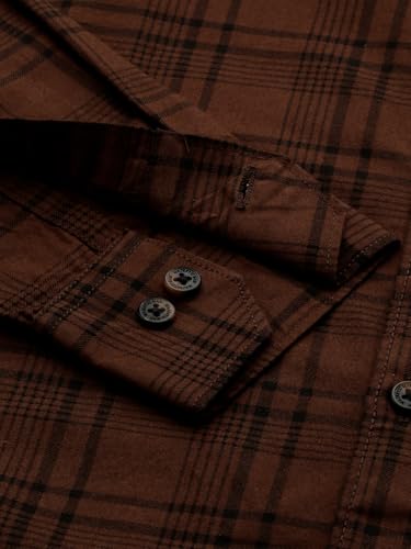Image of Majestic Man Men's Comfort Slim Fit Pure Cotton Opaque Checked Casual Shirt