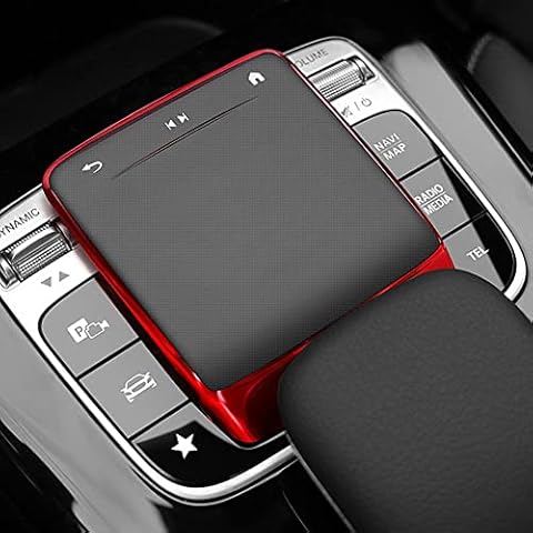 BOHISEN Car Center Console Mouse Protect Cover TPU Touchpad Cover Accessories for Mercedes Benz A B CLA GLE GLS GLB GLA 2020-2022 (Red) Cover