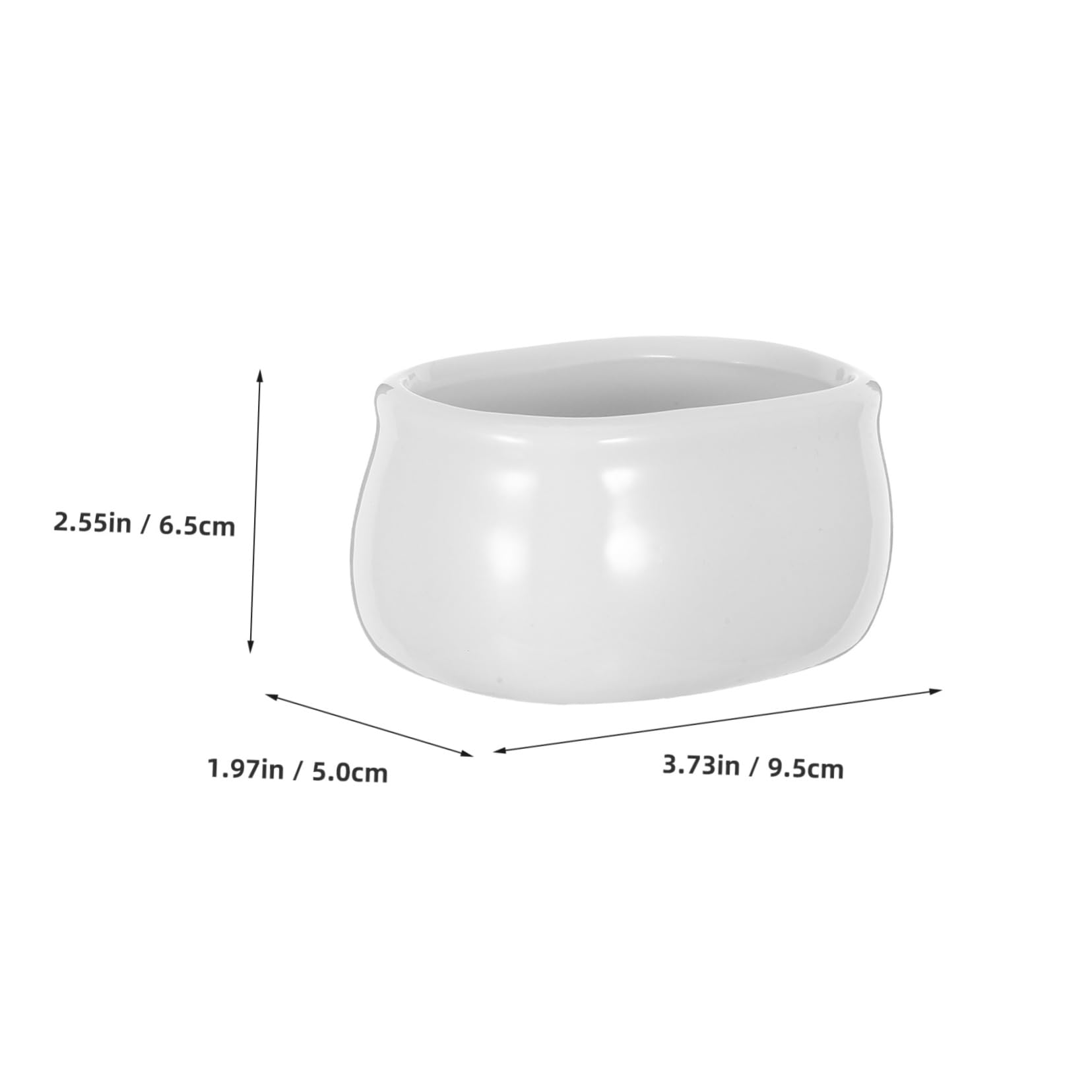 PRETYZOOM 2-Piece Porcelain Tea Bag Holder Dish Sugar Bowl for Kitchen Dining and Catering Use