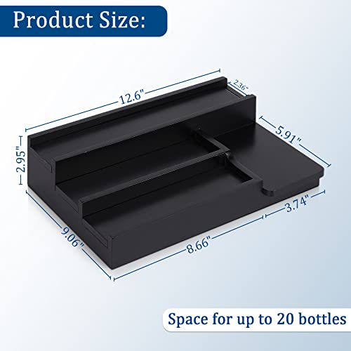 image for Cathyeen Cologne Organizer for Men Wood Perfume Organizer 4 Tiered Per