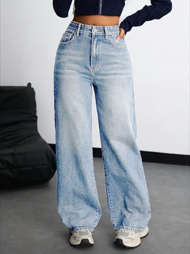 Image of Nifty Women's Denim Stretchable High Waist Baggy Jeans for Women