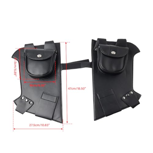 Cnonee1 Soft Lowers Chaps Leg Warmer Bag Powersports Saddle Bags 2 Pcs For Harley for Touring and for Harley Trike models 80-23 XJ59-UC-1F9N Black miniatura 3