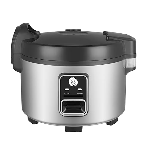 15.8QT Large Commercial rice cooker 84 cups cooked / 32 cups uncooked rice Commercial Electiric Rice Warmer for 60-70 people, with One-Touch Operation