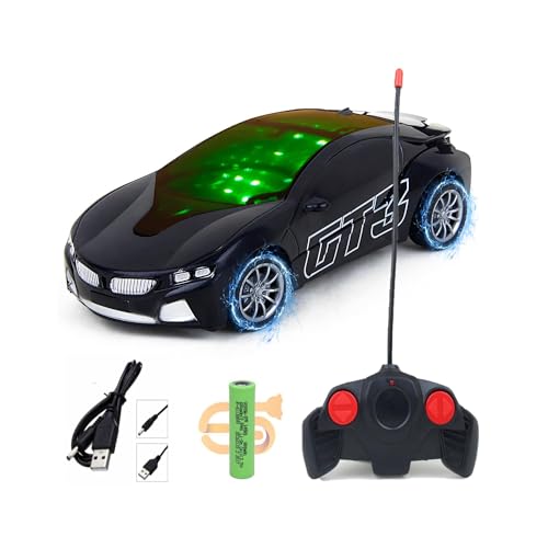 Image of CADDLE & TOES Remote Control Chargeable 3D Famous Car with Flashing Light, Radio Control Race car for Kids for 3-12 Year Old Boy Birthday Remote Control Car Rechargeable Multicolor
