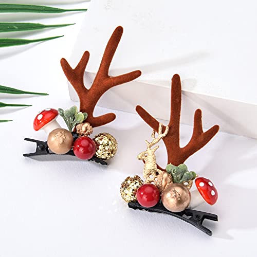 Toecwegr Christmas Reindeer Antlers Headband Hair Clips Hair Hoop Girl Holiday Beauty Headdress (Antler Bell) #TOP4