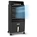 Price comparison product image OneConcept 4-in-1 Air Cooler, Fan, Humidifier, Purifier/Ioniser I w/ 2x Ice Packs, 8L, Remote Control, 9H Timer, 360 m³/h, 65W Room Cooler for Homes & Offices I Portable Air Conditioning Unit, Black