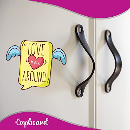 Image of Bhai Please Love is All Around Text Theme Fridge Magnet - Couple Gift