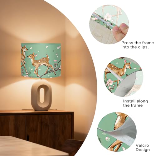 Image of Nuxovilar Lamp Shades Set of 2, 13 inch Top x 13 inch Bottom x 10 inch High (Spider)