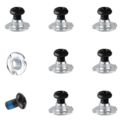 PEUTIER 16pcs Snowboard Binding Screw Set, M4x7.5mm Snowboard Binding Hardware Metal Snowboard...