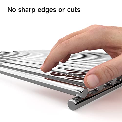 Kikibro 17.5 INCH 17/17.5/19.5 Inch Grill Cooking Grates Replacement For Weber Spirit 300, 310, 320 Series, Spirit 700, Genesis Silver/Gold/Patinum B/C, Heavy Duty Stainless Steel Grids thumb #2