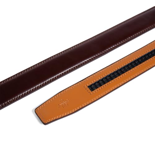 Image of Founders & C Mens Leather Ratchet Belt Strap Only 1 3 /8 inch Without Buckle,Replacement Strap Suitable for 40MM Slide Buckle