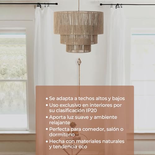 Lámpara Kibo ambiente acogedor cuerda marrón Els Banys 4