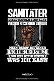  Notizbuch: Lustiges Sanitäter Notizbuch mit Punktraster. Sanitäter Zubehör & Sanitäter Geschenk Idee.