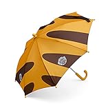 Affenzahn Regenschirm für Kinder entwickelt, mit Tier-Motiv, Leichtgewicht, reflektierend, stabil Tiger - Gelb