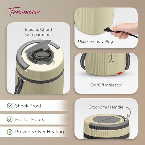 Image of Tureware Electric 3 PU Insulated 304 Grade Stainless Steel 3 Container 450 ML Each Thermoware Electric Lunch Box