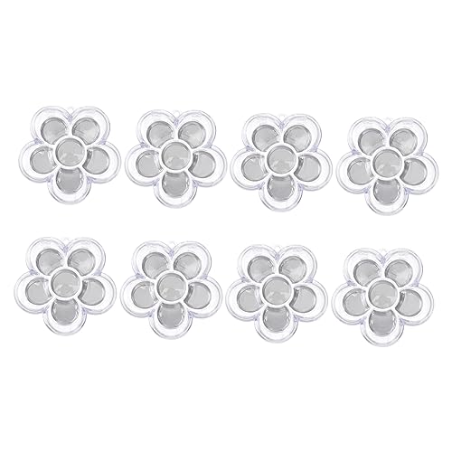 EPIGEIST 8 Piezas Estuche Maquillaje Vacío Organizador Compartimentos Forma Flor Para Polvos Sombras Labiales Compacto Ligero Portátil Seguro Sin Olor