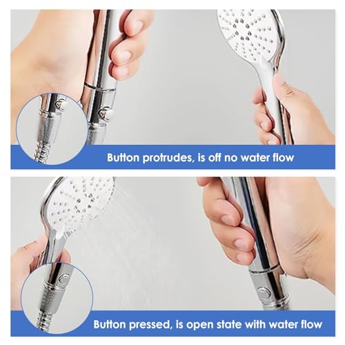 2 Stück Duschkopf Absperrventil, G1/2 Durchflussbegrenzer Dusche Eckventil Wasserstopper, Wasserdurchfluss Regelventil Absperrventil für Wassereinsparung für Dusche Head Handbrause