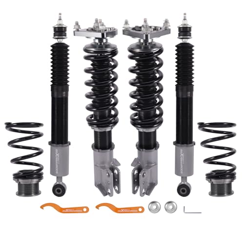 maXpeedingrods Coilovers for Ford Mustang 1994-2004, 24 Levels Damper Adjustable Coilovers Suspension Kit, Height Adjustable Lowering Kit