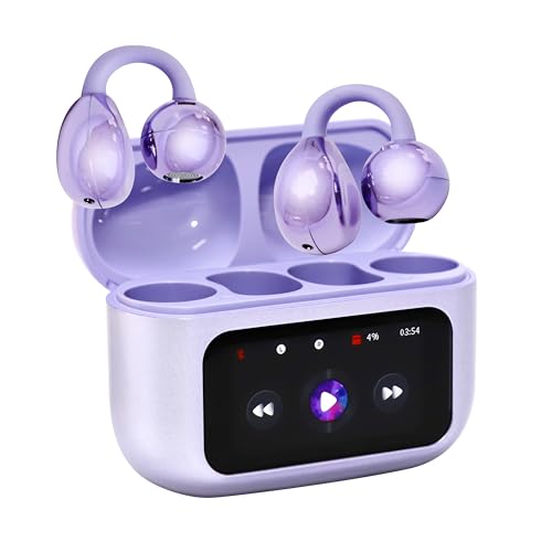 Open Ear Cuffie senza fili con clip per orecchio schermo Air Bone Conduction cuffie per sport con ferretto tubo dellaria Earphones Earbuds per jogging corsa bluetooth wireless