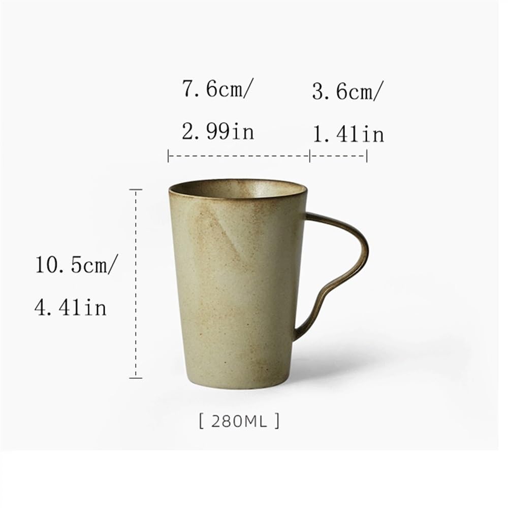 Tazza di Caffè Tazza da tè pomeridiano Tazza da tè nero Tazza da caffè in ceramica creativa Tazza da latte Tazza da acqua Tazza(White,Small)