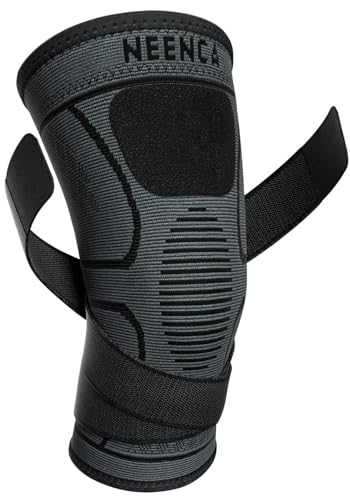 Image of NEENCA Professional Knee Brace,Knee Compression Sleeve Support for Men Women with Patella Gel Pads & Side Stabilizers,Medical Grade Knee Pads for Running,Meniscus Tear,ACL,Arthritis,Joint Pain Relief