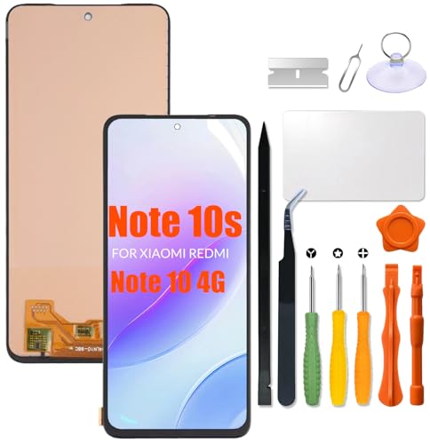 Replacement for Xiaomi Redmi Note 10 4G | Note 10s LCD Screen for Redmi note10 4G note10s M2101K7AI M2101K7AG M2101K7BG M2101K7BI LCD Touch Screen Display Panel Digitizer Assembly with Repair kit