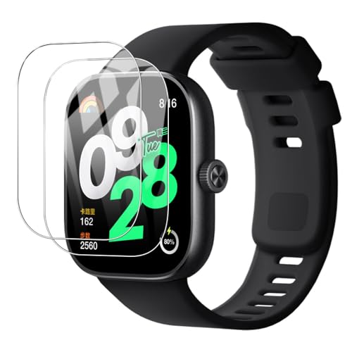 LAZIRO�y2024�ŐV�z Xiaomi Redmi Watch 4 ��p �X�N���[���ی�t�B���� (2������) �����K���X �t���ی�t�B���� ����0.33mm 2.5D �d�x9H �S�ʕی� �ώw�� ������ �����ߗ� ���{���Ɏq�f�ލ̗p ��U�h�~���� X