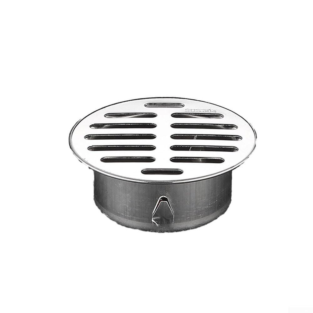 Hplive As Picture Show 83 Mm Round Floor Drain Stainless Steel Anti-Lock Floor Drain For Outdoor Roof, Plug-In Floor Drain With Large Displacement For Garden Outdoor Patio