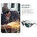 ARTSEWPLY 2Pcs Welding Glasses Set with Black Gray Lens and Electric Welding Lens, Dustproof Splash-Resistant Protective Goggles for Industrial Eye Safety