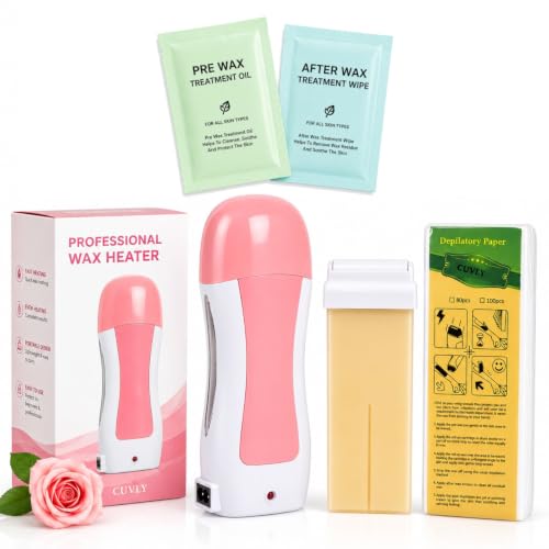 Image of Hair Removal Wax Kit Wax Heater Machine Roll on Hair Removal Wax Kit Wax Heater machine,Refill Cartridge Strips With Wipes Waxing kit for Women Waxkit (wax Roller Heater Machine Combo) (18)