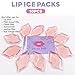 (10 PCS) Lip Ice Pack ，Ice Compress After Lip ice Treatment, Reusable ice pad for Cosmetic, Lip Shape ice Pack to Relieve Pain and Relax Lips, Anti-Aging Lip Care ice Pack to Reduce Lip Swelling